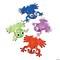 3" Flashing Squishy Red, Green, Purple & Blue Frogs with Beads - 12 Pc.